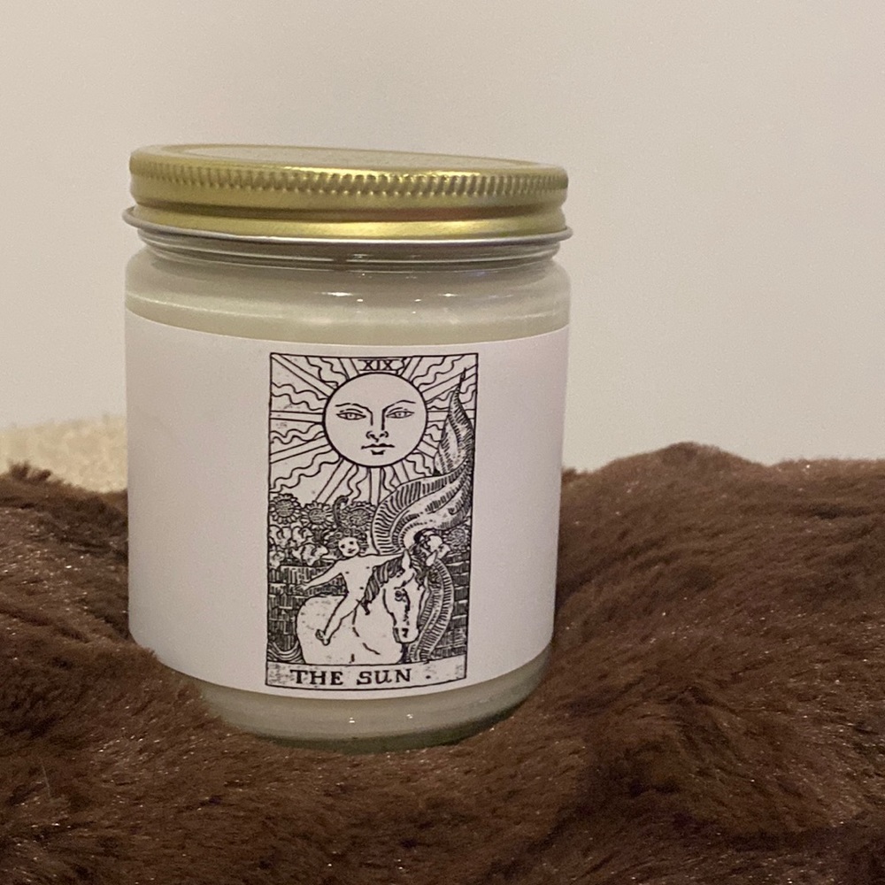 New ROOTE Tarot Collection The Sun Scented Soy Candle 9 oz Hand Poured
